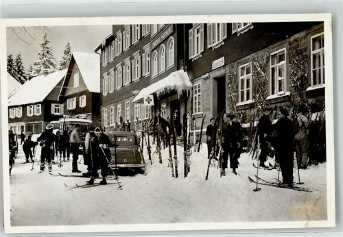 Ruhestein Kurhaus Ruhestein Ski Winter Schnee Sport Auto Foto AK