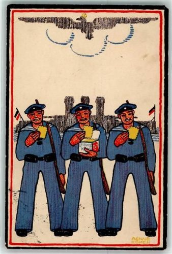 1915 sign. Änne Koken Marine Matrosen AK