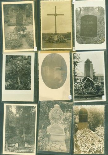 Lot mit 16 AK Friedhof Gräber