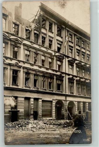 Straßenkämpfe in Berlin Pallisadenstraße Revolution 1919 Foto AK