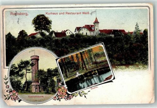 Rathsberg 1907 Kurhaus-Gasthaus Weiß Aussichtsturm Quelle