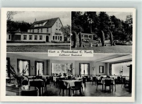 21227 W2106 Bendestorf - Gasthaus-Pension E. Kurth Gastraum Garten