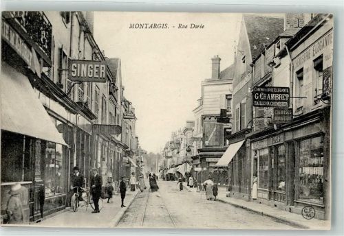 Montargis Rue Doree Singer Geschäfte Fahrrad Chemiserie