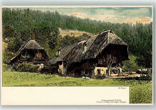 1897 Verlag Seeger Schwarzwaldhäuser auf AK