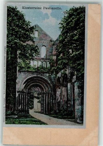 07422 O6821 Paulinzella Gebrauchsspuren Klosterruine Seidenkarte