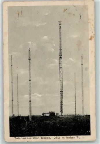 Nauen 1915 Telefunkstation hoher Turm AK