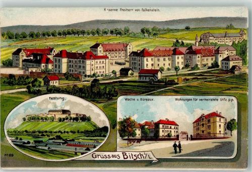 Bitche 1912 Kaserne Freiherr v. Falkenstein Festung Kaserne