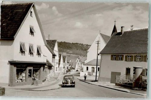 Bad Ditzenbach Mercedes Litfaßsäule Ort handschriftlich