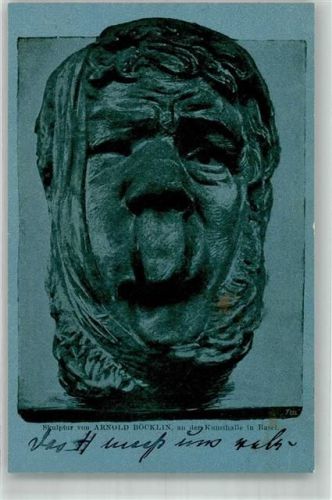 Basel 1899 Skulptur an der Kunsthalle + Adelskorrespondenz