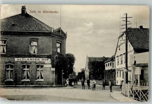Jork 1910 Gasthaus Altlander-Hof Eckschaden
