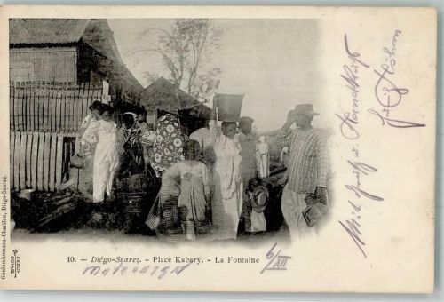 Antananarivo 1902 Tracht Marktszene Place Kabary Diego Suarez