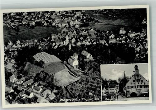 84048 W8302 Mainburg 1939 Foto AK Fliegeraufnahme Ortspartie