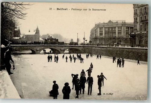 Belfort Winter Eislaufen