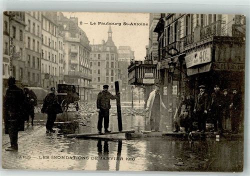 Paris Hochwasser 1910 le Faubourg St. Antonie