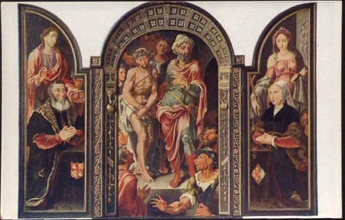 um 1910/20 Flügelaltar, Christus, Schlesisches Museum der bild. Künste zu Breslau,E. A. Seemann,sign. Marten von Heemskerk AKU2