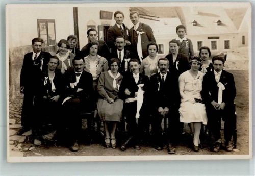 Prachatice Familienfoto Ort handschriftlich