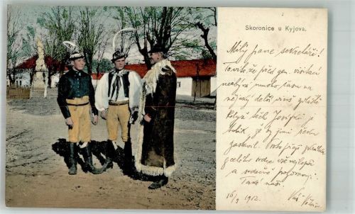 Kyjov 1912 Tracht Männer Skoronice Kyjov