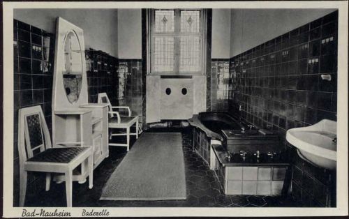 um 1930/40 Bad Nauheim, -Bad-Nauheim, Bedezelle-, Badezimmer,Albert Sternberger AKU2