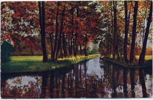 15907 O7550 Lübben 1928 - Lübben, Spreefließ. Spreewaldbilder.,Arthur Redecker AKU1
