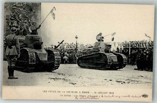 Paris Les Fetes de la Victoire , Les Chars d`Assaut Propaganda WK I Panzer (WK I) 1919