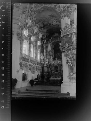 86989 W8924 Wies , Oberbay GLASNEGATIV Kirche