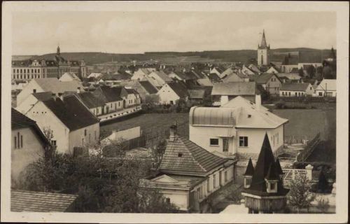 um 1930/40 Blatna, Ansicht, Sudeten, Krs. Pisek
