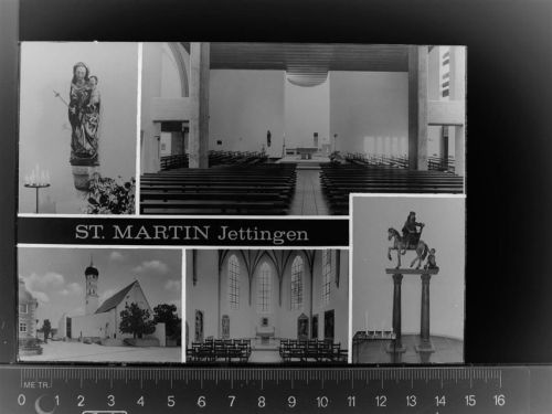 89343 W8876 Jettingen-Scheppach GLASNEGATIV Pfarrkirche St. Martin