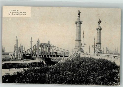 Ostende Denkmal Le prolongement du Nouveau Pont