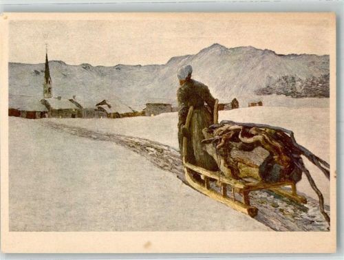 Winter Rückkehr v. Wald Schweiz. Nationalliga f. Krebsbekämpfung Segantini, G. Gebrauchsspuren
