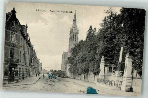 Arlon 1918 Denkmal Kirche Avenue Nothomb Feldpost WK I