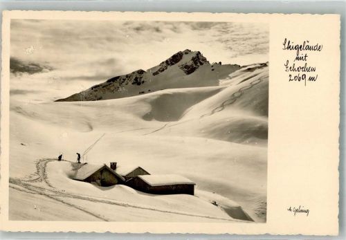 Reutte 1955 Skigelände mit Schochen