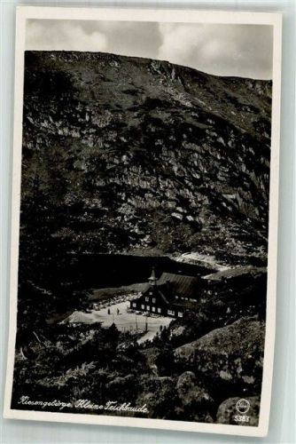 Kleine Teichbaude 1939 Foto AK Hüttenstempel