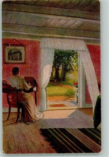 sign. Hansen Siegvard In der Sommerfrische ASCO No. 11019