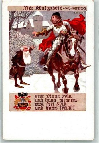 1910 sign. Wilke Der Königsbote von Kernstock Nr. 84 Verlag des Vereines Südmark