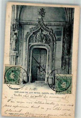 Toledo 1902 San Juan de los Reyes Puerto del Claustro Marke bildseitig