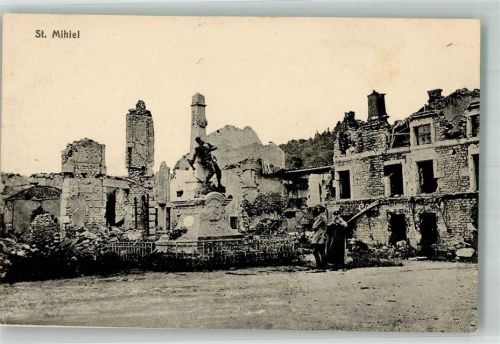 55300 Saint-Mihiel Foto AK WK I Denkmal Trümmer