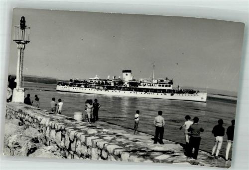 Crikvenica 1961 Ort lt. Stempel Dampfschiff Ankunft Mole