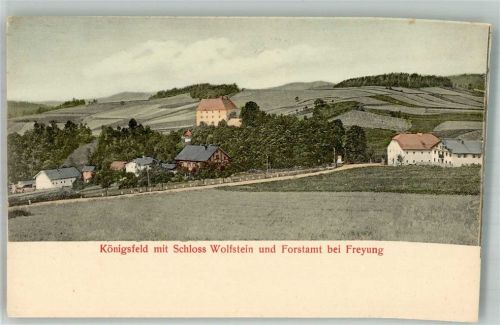Freyung Panorama vom Ortsteil Königsfeld mit Schloss Wolfstein