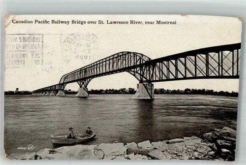 Montreal 1925 Canadian Pacific Railway Bridge St. Lawrence River