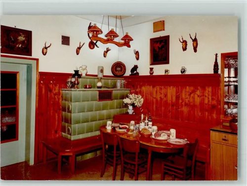 Schwarzbach Gasthaus Pension Waldesruh Innenaufnahme Kachelofen