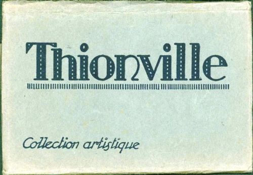 57100 Thionville Kleinposten bis 20 Leporello mit 7 AK in Original Mappe, ca. um 1930-1940; überwiegend gute Erhaltung