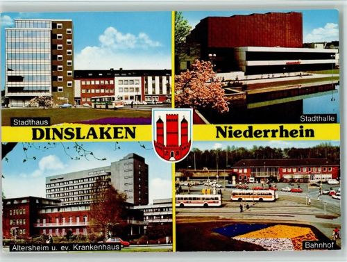 Dinslaken Stadthaus Stadthalle Altesheim und ev. Krankenhaus Bahnhof