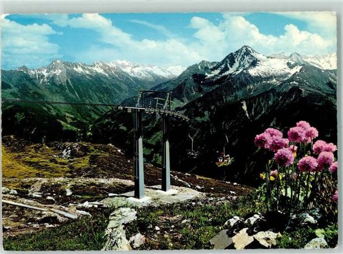 6292 Finkenberg - Finkenberger Almenbahnen Blick gegen Brandbergkolm Zillergrund Ahornspitze AKU2