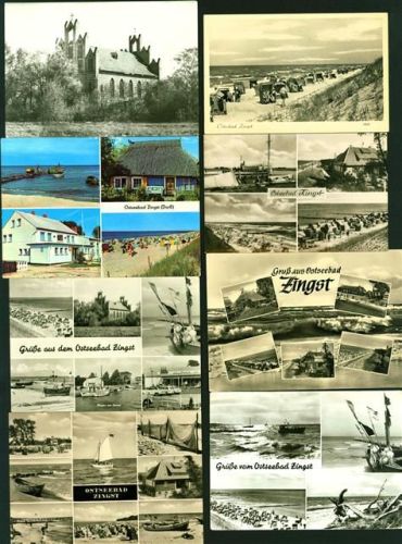 Zingst Lot mit 8 AK, 1959-1974; überwiegend gute Erhaltung, gelaufen