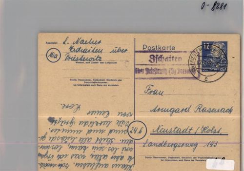 Zschaiten Landpoststempel