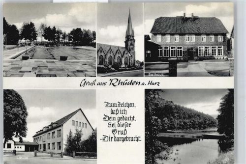 Rhüden Schwimmbad Kirche Rathaus Teich Haus Zaun