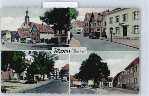 Köppern Baum Kirche Straße Auto
