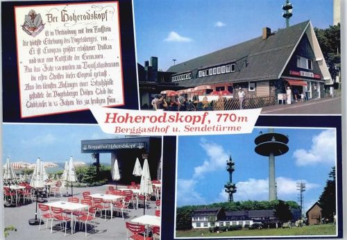 63679 W6479 Hoherodskopf , Hess - Gasthof Restaurant Cafe Hoherodskopf