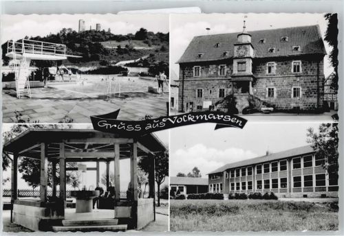 Volkmarsen Schwimmbad Pavillon Haus Sprungbrett