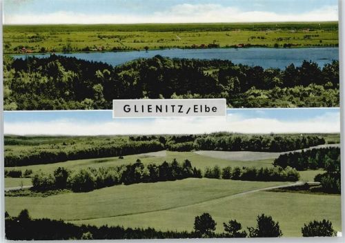 Glienitz Fluss Panorama Feld Baum